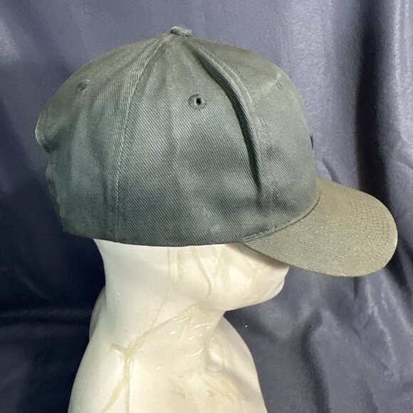 Vintage Nike Snapback Hat Olive Green Black Swoosh 90s Taiwan Adjustable Cap HTF - Picture 9 of 16